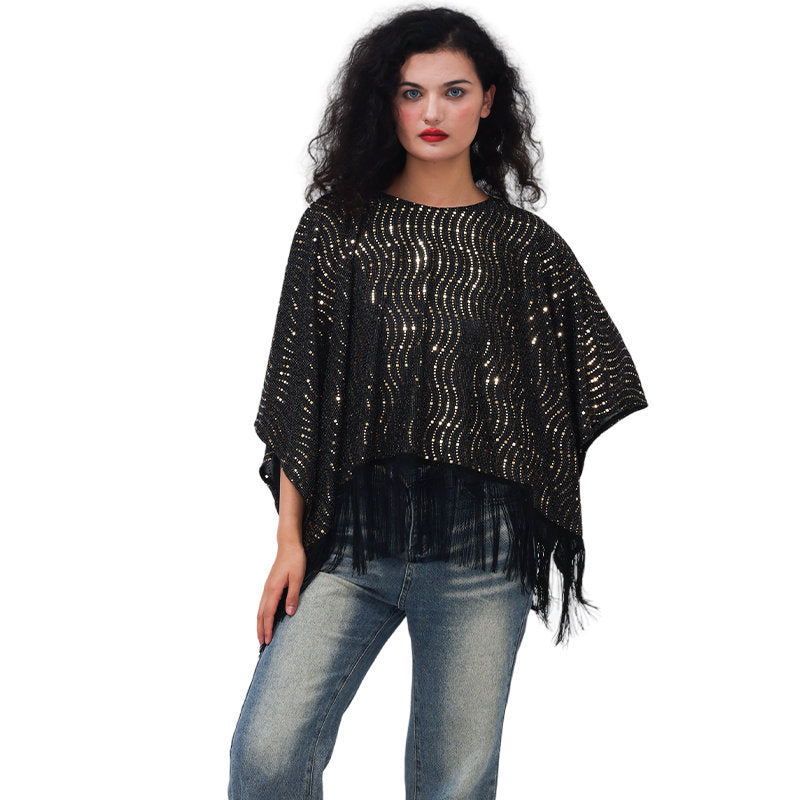 Tassel Cloak Loose Women Clothing Shawl Costume