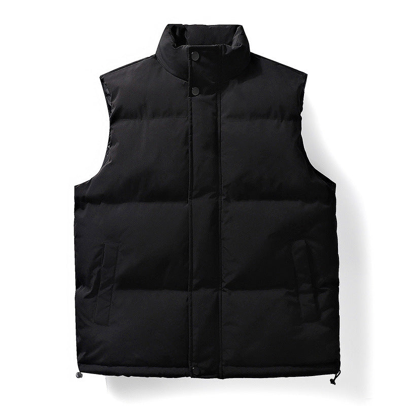 Stand Collar Men's Cotton Clothes Vest Coat Thickened