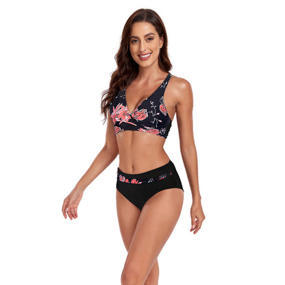 Neu Split Badeanzug Dame Sexy Halter Bikini Badeanzug