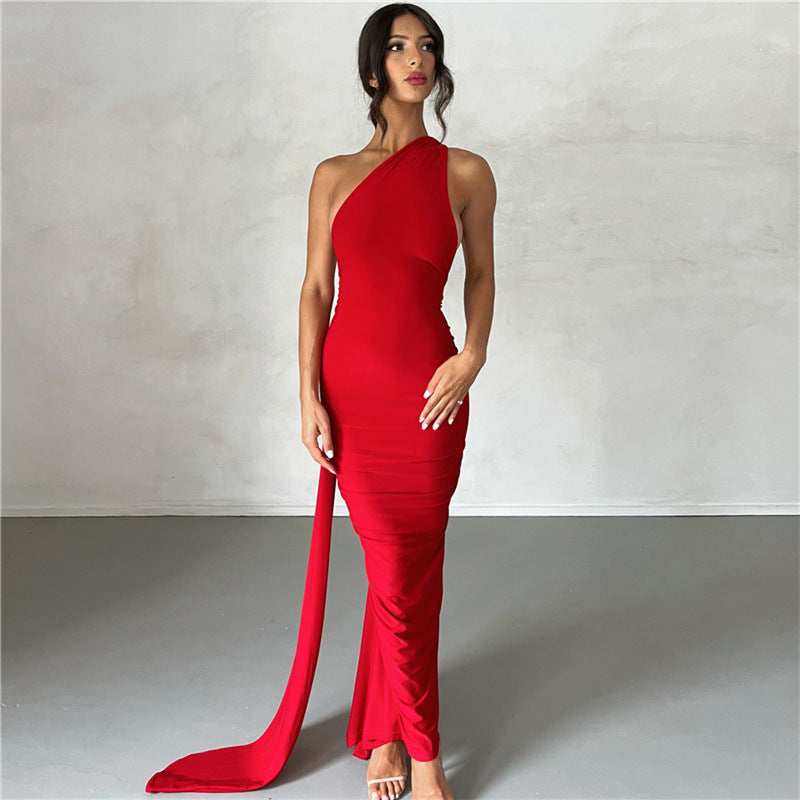 Summer Women Clothing Sexy Backless Halter Sheath Slim Fit Evening Dress Dress for Women