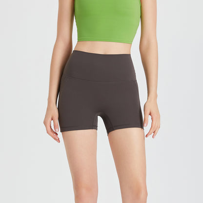 Hohe Taille Pfirsich Hüfte Heben Hosen Keine Peinlichkeit Linie Sport Shorts Laufen Fitness Yoga Hosen Frauen