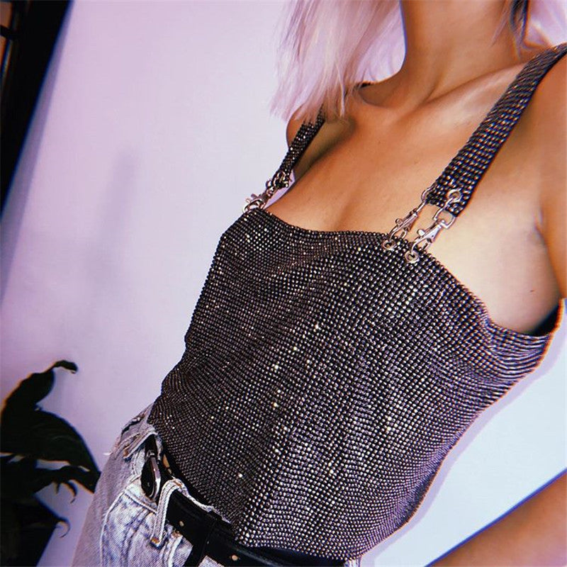 Women Clothing Keychain Camisole Sexy Wear Tube Top Sexy Backless Spaghetti Straps cropped Baring Top Women Vest