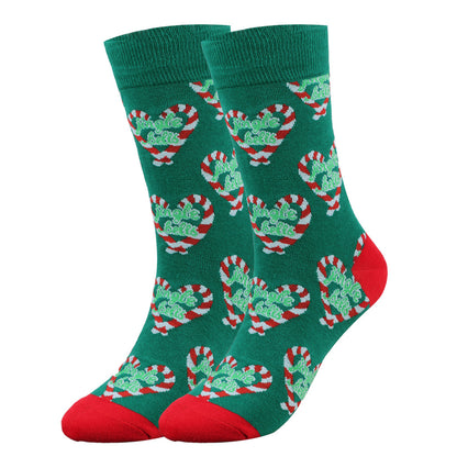 Plus-sized Christmas Plus Size Men's Middle Tube Socks