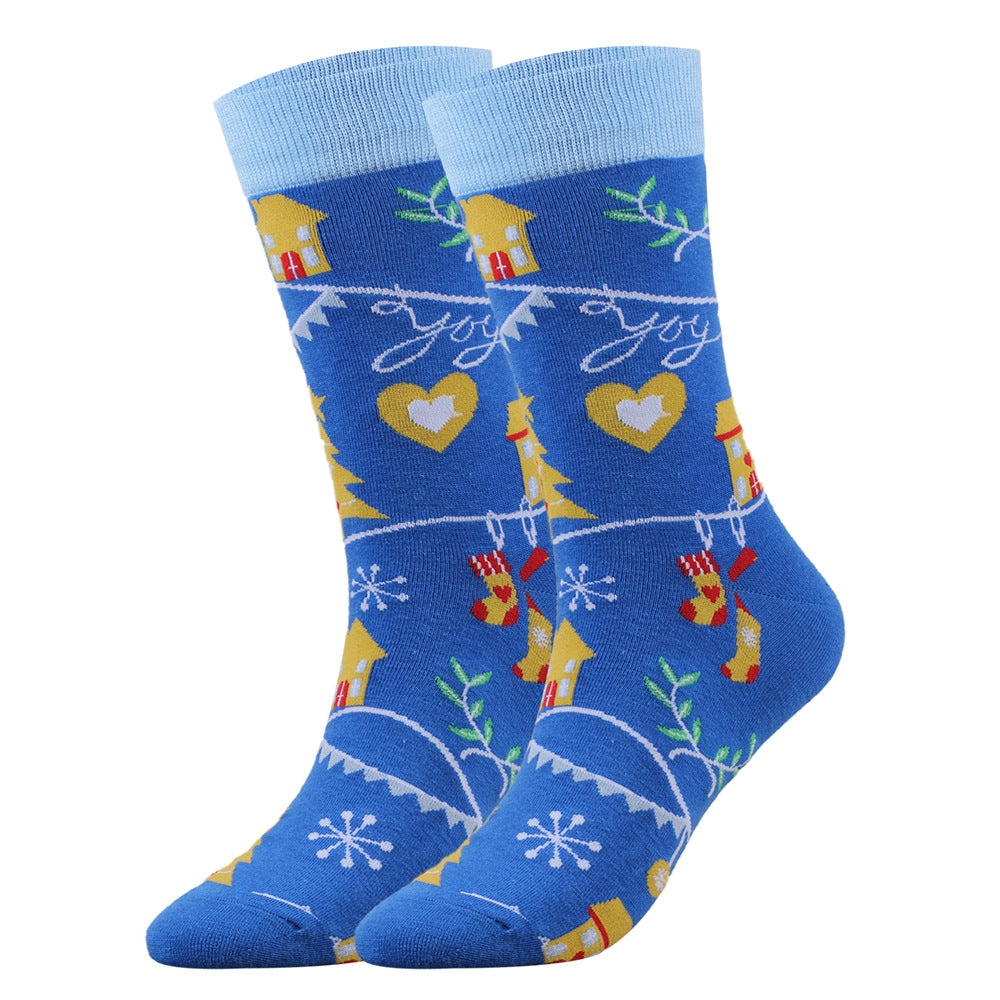 Plus-sized Christmas Plus Size Men's Middle Tube Socks