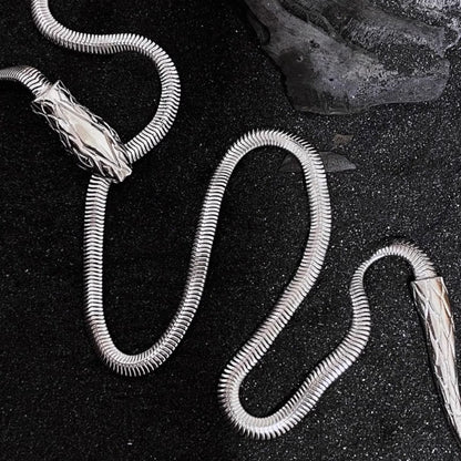 Collar de hueso de serpiente con diseño de interés especial para mujer