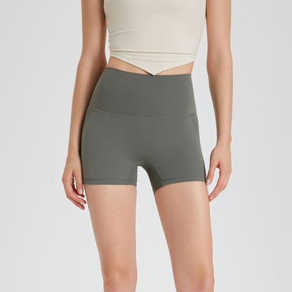 Hohe Taille Pfirsich Hüfte Heben Hosen Keine Peinlichkeit Linie Sport Shorts Laufen Fitness Yoga Hosen Frauen