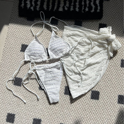 Bademode aus speziellem Stoff, Badeanzug, Bikini, dreiteiliger Bikini, Bikini