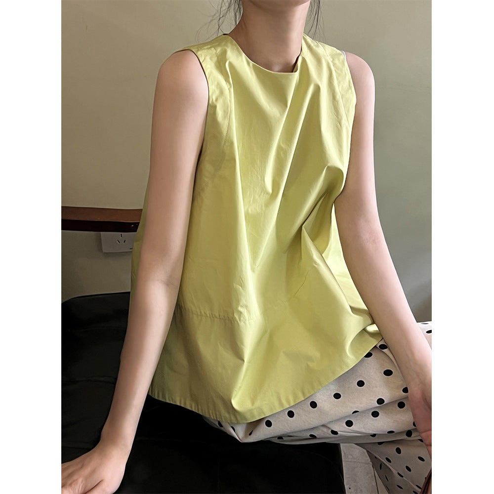 Soft Sweet Sleeveless Shirt Women Summer Niche Loose Vest