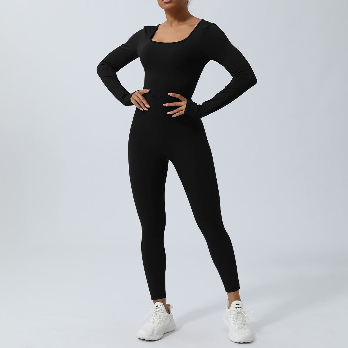 Body de manga larga con espalda descubierta para mujer, ropa de Yoga para levantamiento de cadera, ropa de Fitness de una pieza, mono de baile de verano