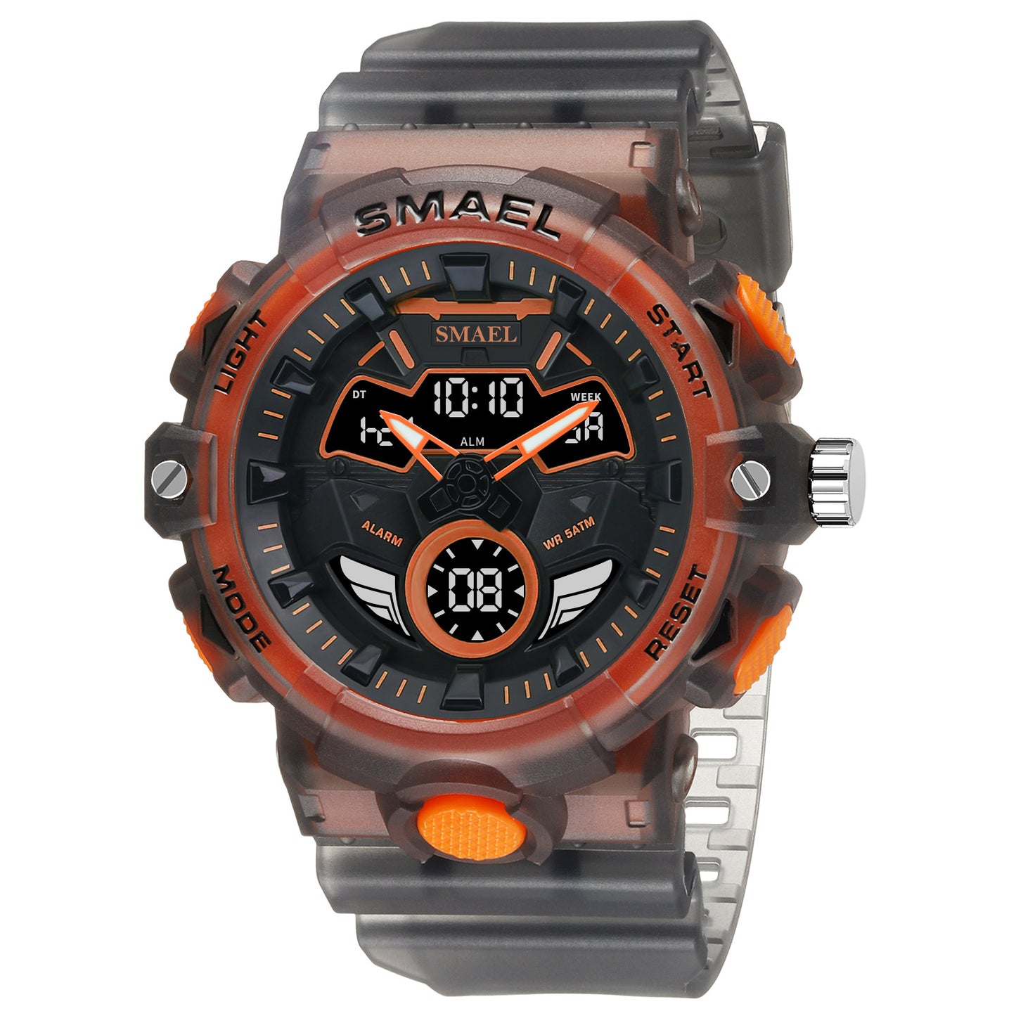 Reloj electrónico deportivo luminoso impermeable para hombre