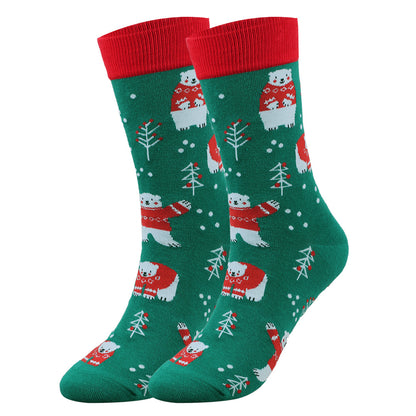 Plus-sized Christmas Plus Size Men's Middle Tube Socks