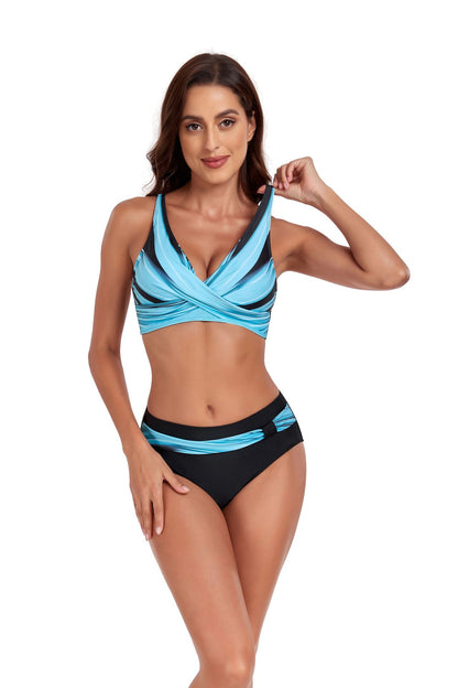 Nuevo Traje de baño dividido para mujer, Bikini Sexy con cuello Halter, traje de baño