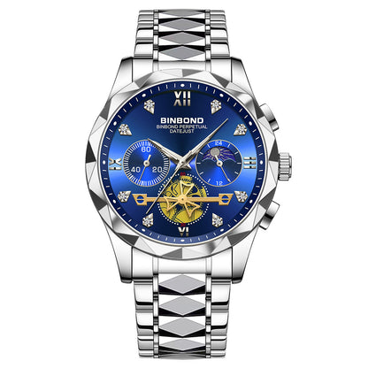 Reloj de cuarzo multifunción informal para hombre