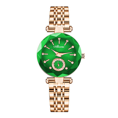 Reloj de cuarzo de corte simple a la moda para mujer