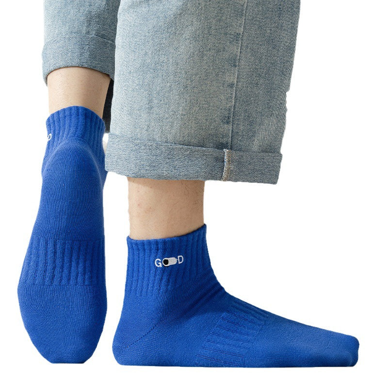 Men's Pure Cotton Deodorant Sweat Absorbing Sports Socks