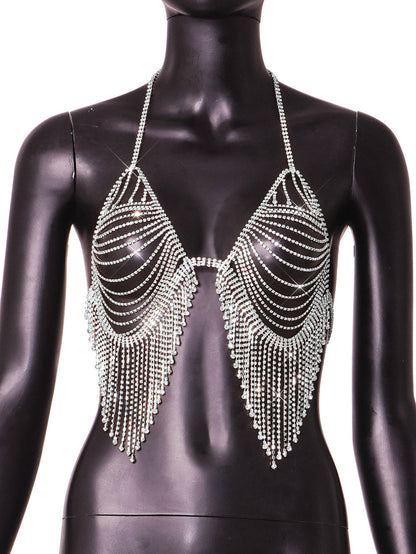 Summer Supply Sexy Nachtclub Übertrieben Flash Diamant Brust Kette