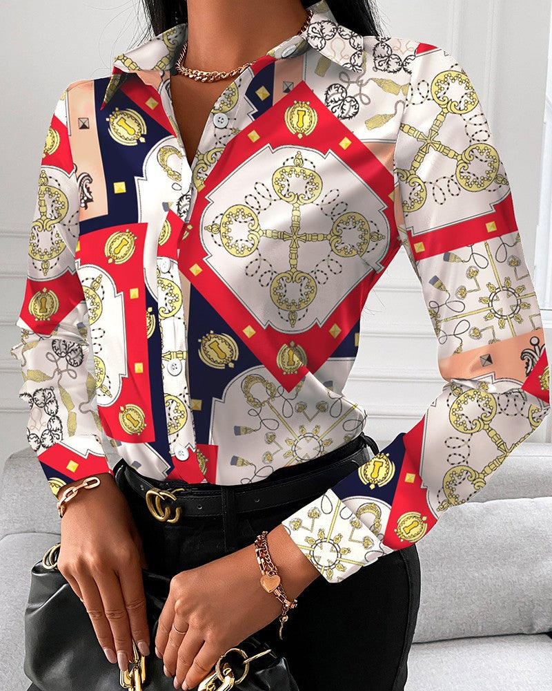 Top Shirt Frühling Herbst Langarm Elegante Einreiher Strickjacke Shirt Frauen