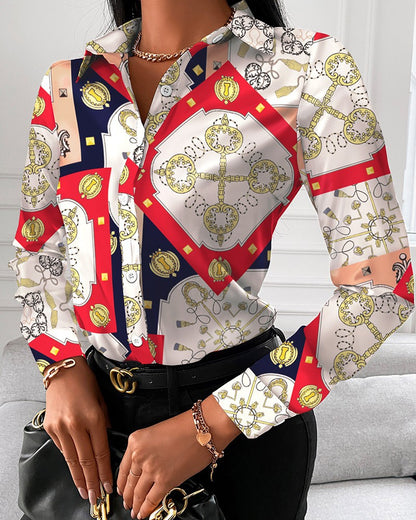 Top Shirt Spring Autumn Long Sleeve Elegant Single Breasted Cardigan Shirt Women