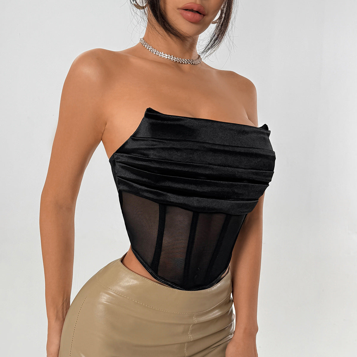 Office Outwear Women Top Vest Sexy Slim Fit Boning Corset Bra