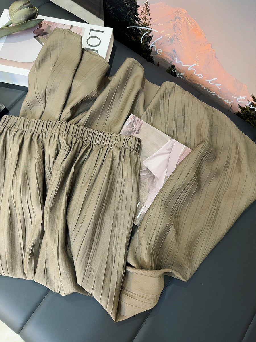 Idle Casual Skirt Women Spring Summer Retro High Waist A Line Skirt