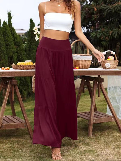 Spot Goods Sommer Casual Wide Leg Baumwolle Leinen Beliebte High Waist Loose Pants Damenhose