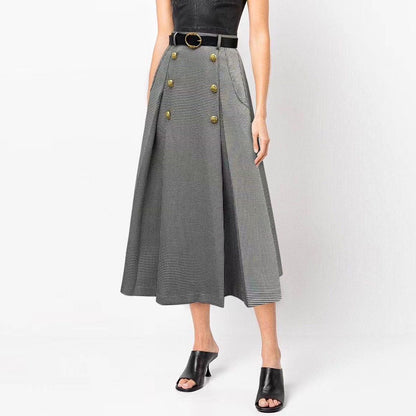 Spring Summer High End Fashionable Popular Socialite Internet Celebrity All Matching A Line Skirt High Quality Skirt Women