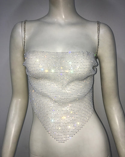 Sexy Sling Mesh Strass Fischnetz Top Sexy süßes würziges Unterhemd