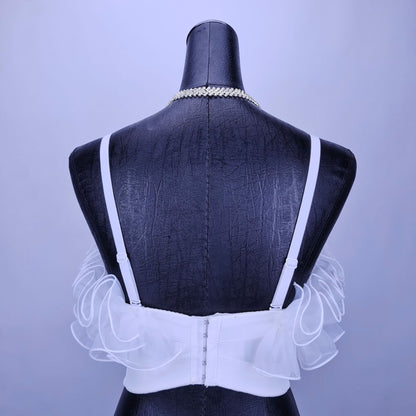 Women's Boning Corset Bra Handmade Beaded Sexy Sling Vest Top