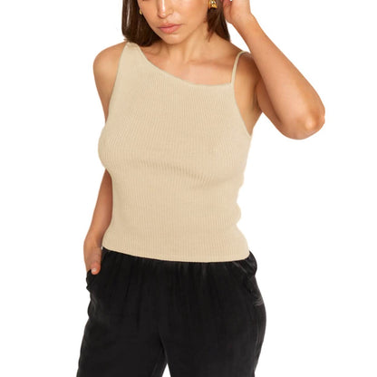 Primavera Verano Mujer Ropa Top Dehaired Angora Casual Camiseta Chaleco