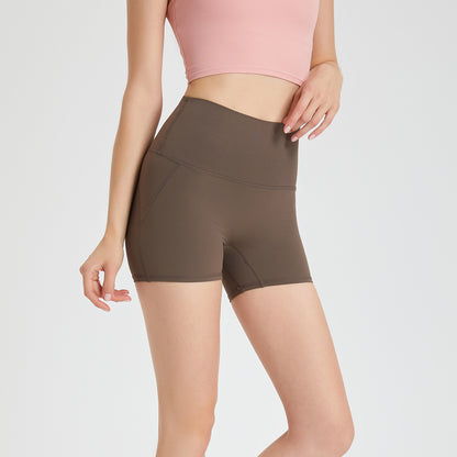 Hohe Taille Pfirsich Hüfte Heben Hosen Keine Peinlichkeit Linie Sport Shorts Laufen Fitness Yoga Hosen Frauen