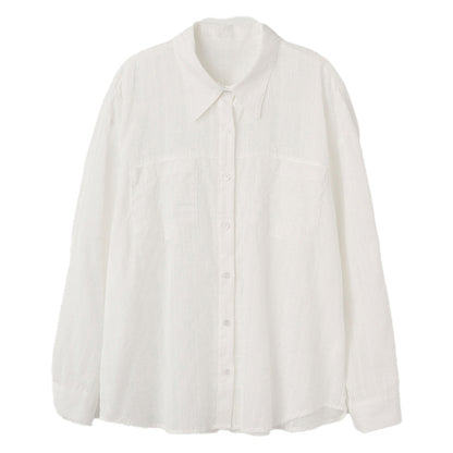 Lightweight White Shirt Summer Women Cotton Texture Collared Sun Protection Niche Cardigan Coat Shirt Top