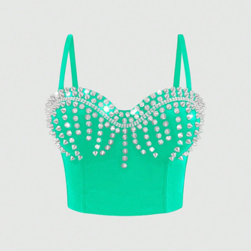 Sexy Waist Hollow Out Cutout out Bra Nightclub Bar Party Vest