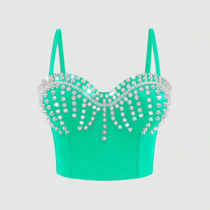 Sexy Waist Hollow Out Cutout out Bra Nightclub Bar Party Vest