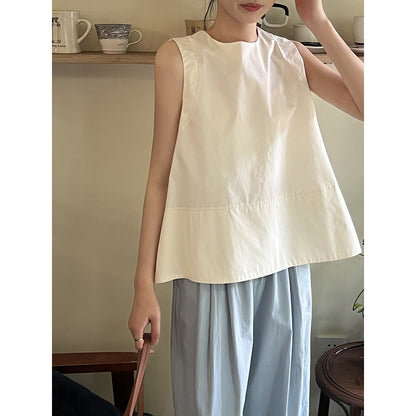 Soft Sweet Sleeveless Shirt Women Summer Niche Loose Vest