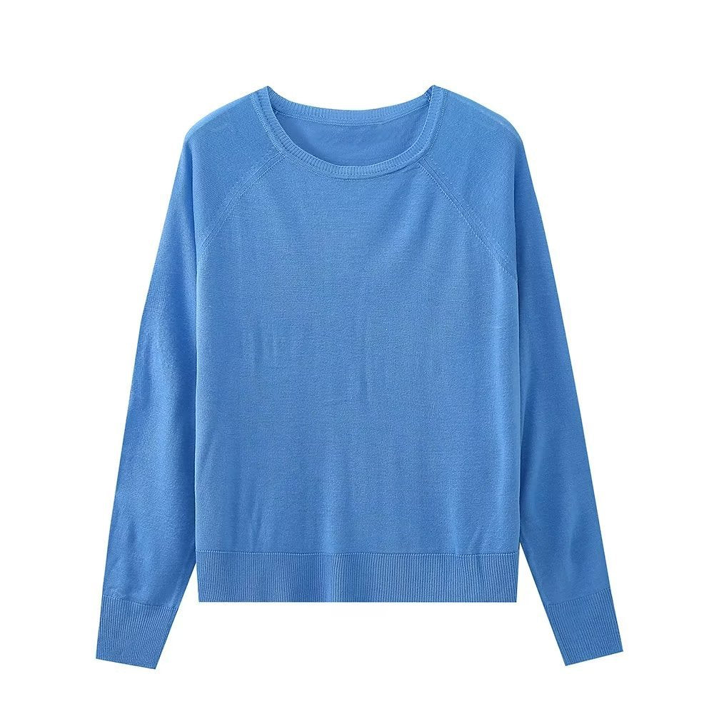 Women Clothing Loose Slimming Pullover Sweater Simple Sweater Top