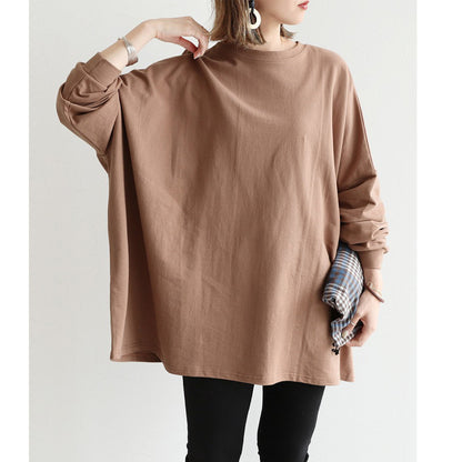 Frühling Herbst Frauen Lose Mittlere Länge Pullover Frauen Casual Große Top