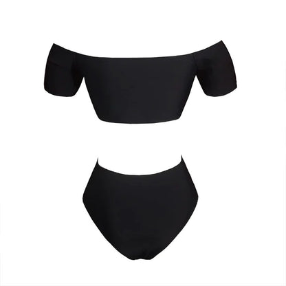 Bikini push up Bikini sexy de cintura alta Traje de baño dividido Vestido de gasa