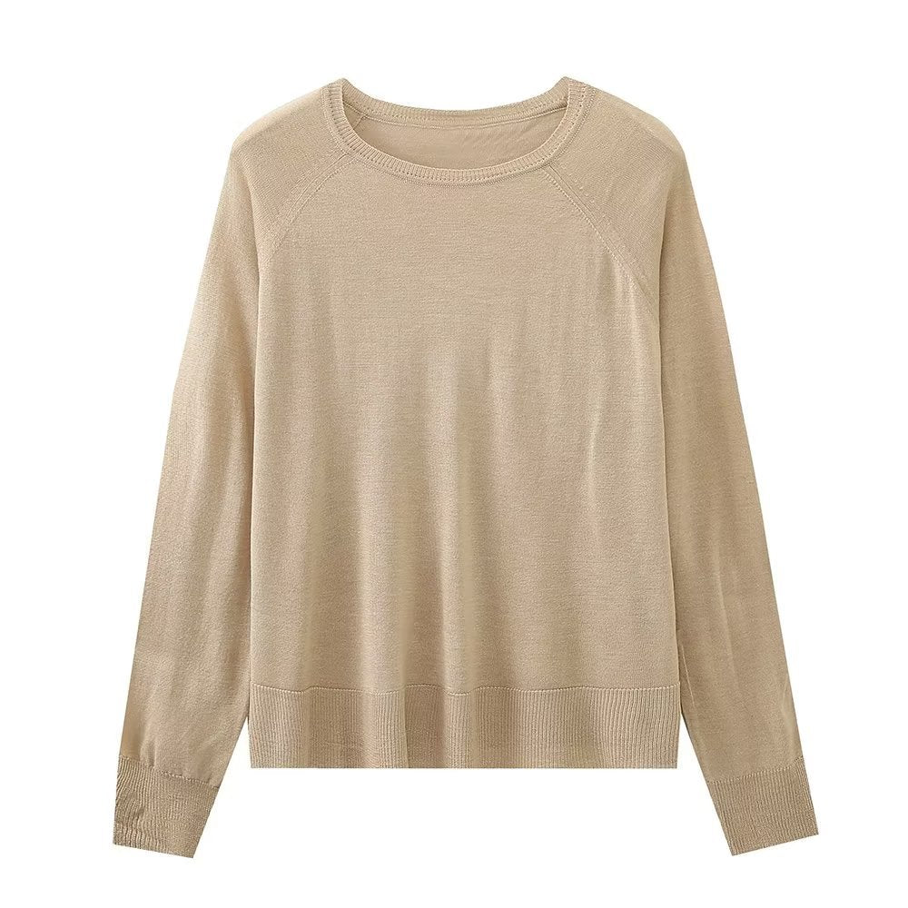 Ropa de mujer suéter suelto adelgazante suéter suéter Simple Top