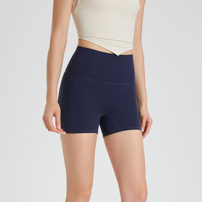 Hohe Taille Pfirsich Hüfte Heben Hosen Keine Peinlichkeit Linie Sport Shorts Laufen Fitness Yoga Hosen Frauen