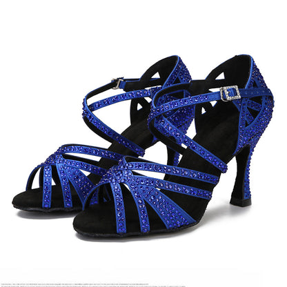 Damen Tanzschuhe mit Diamant-High Heels und weicher Sohle