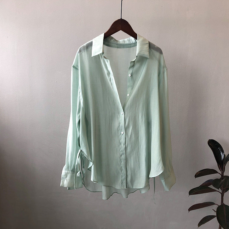 Shirt Frauen Sommer Koreanische Shirt Licht Dünne Lose Sonnenschutz Kleidung