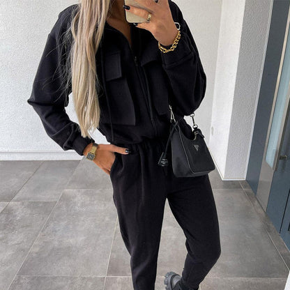 Overalls Loose Laced Pants Casual Sports Suit Women Clothing