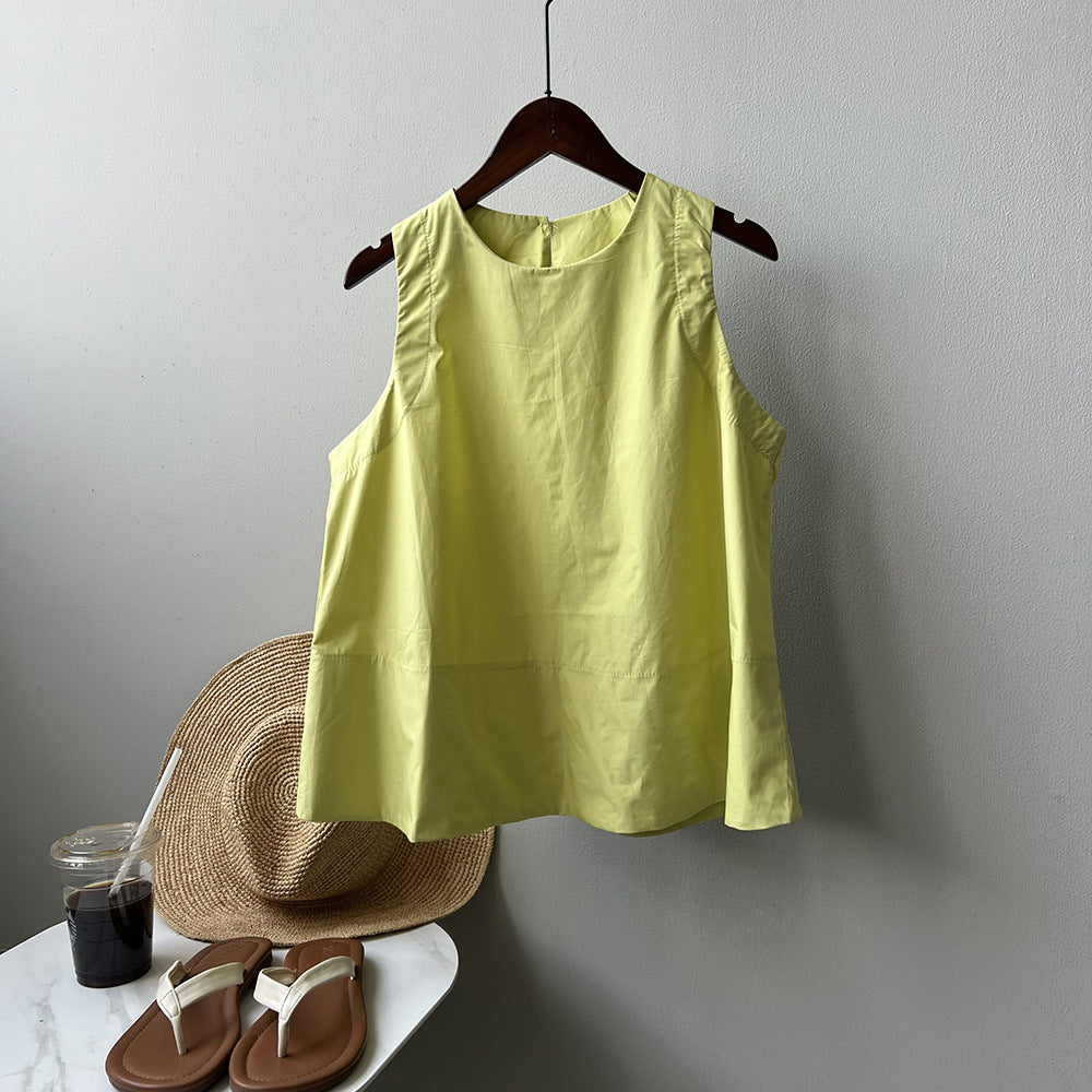 Soft Sweet Sleeveless Shirt Women Summer Niche Loose Vest