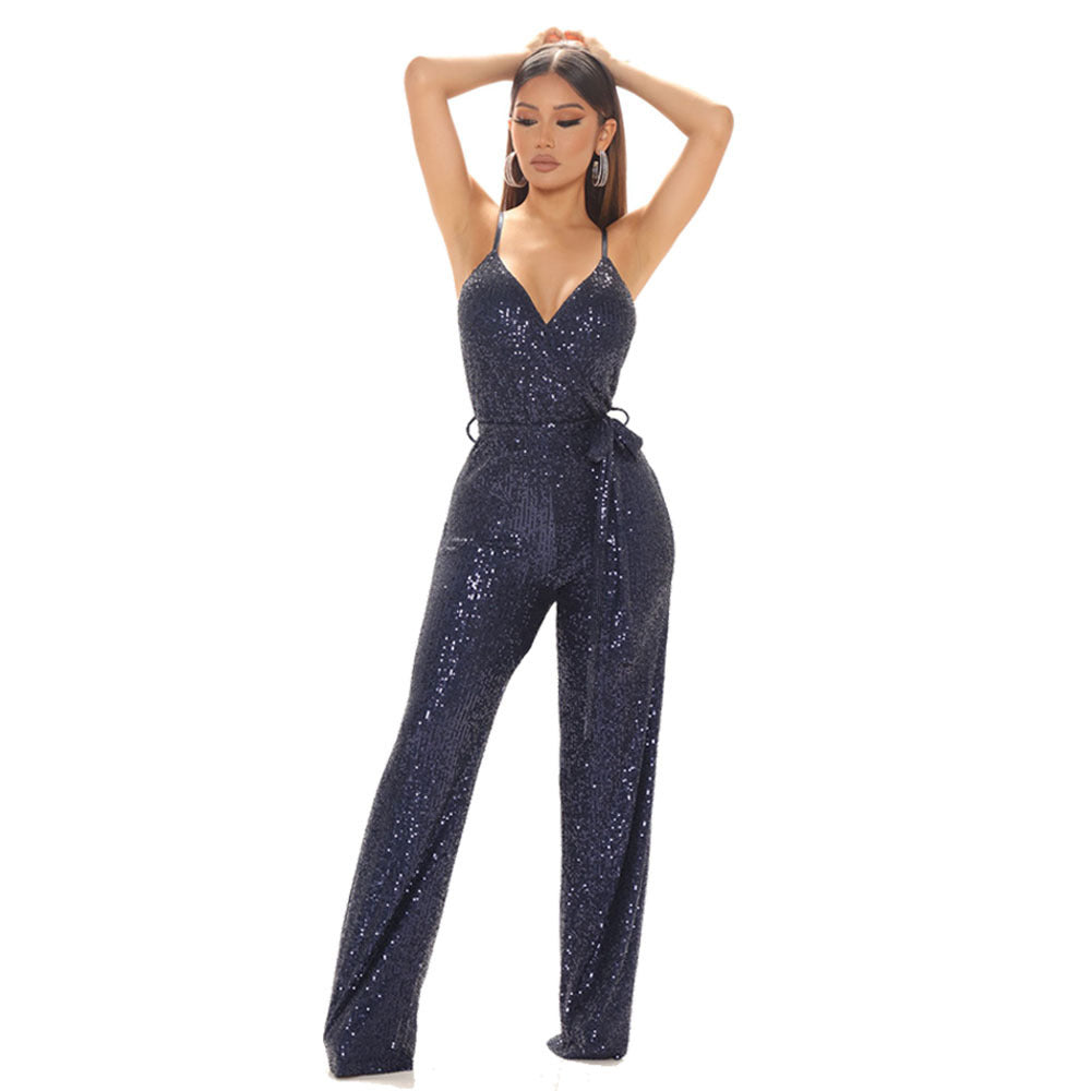 Spring Summer Fashionable Sexy Sling Women Jumpsuit