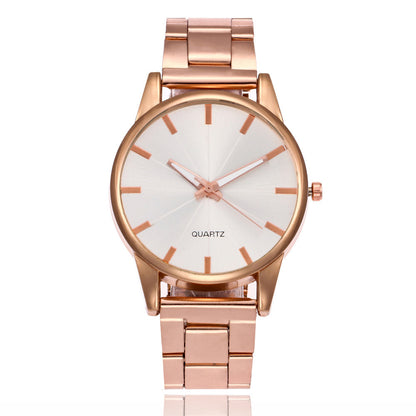 Reloj de cuarzo de acero inoxidable para mujer