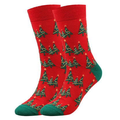 Plus-sized Christmas Plus Size Men's Middle Tube Socks