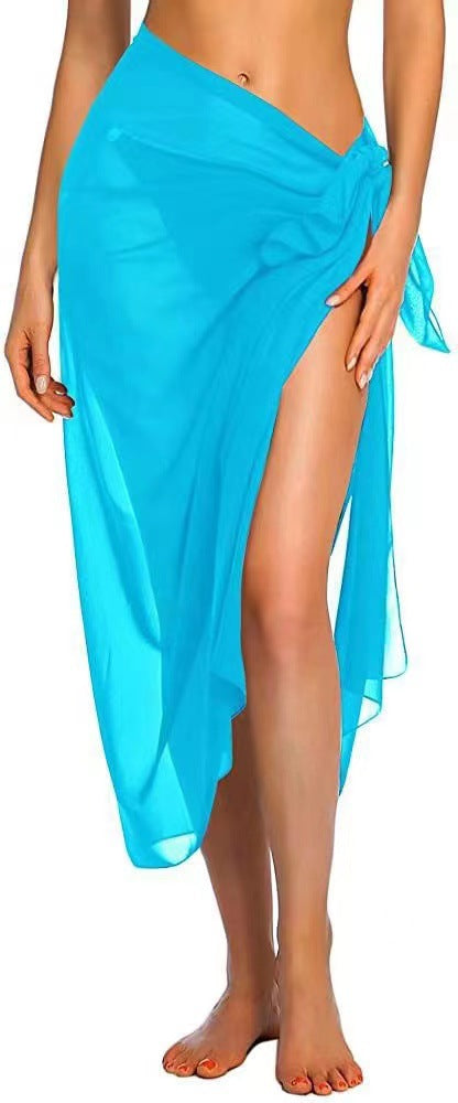 Beach Cover Up Swimsuit Blouse Beach Slim Dress Chiffon Cover up Skirt Apron