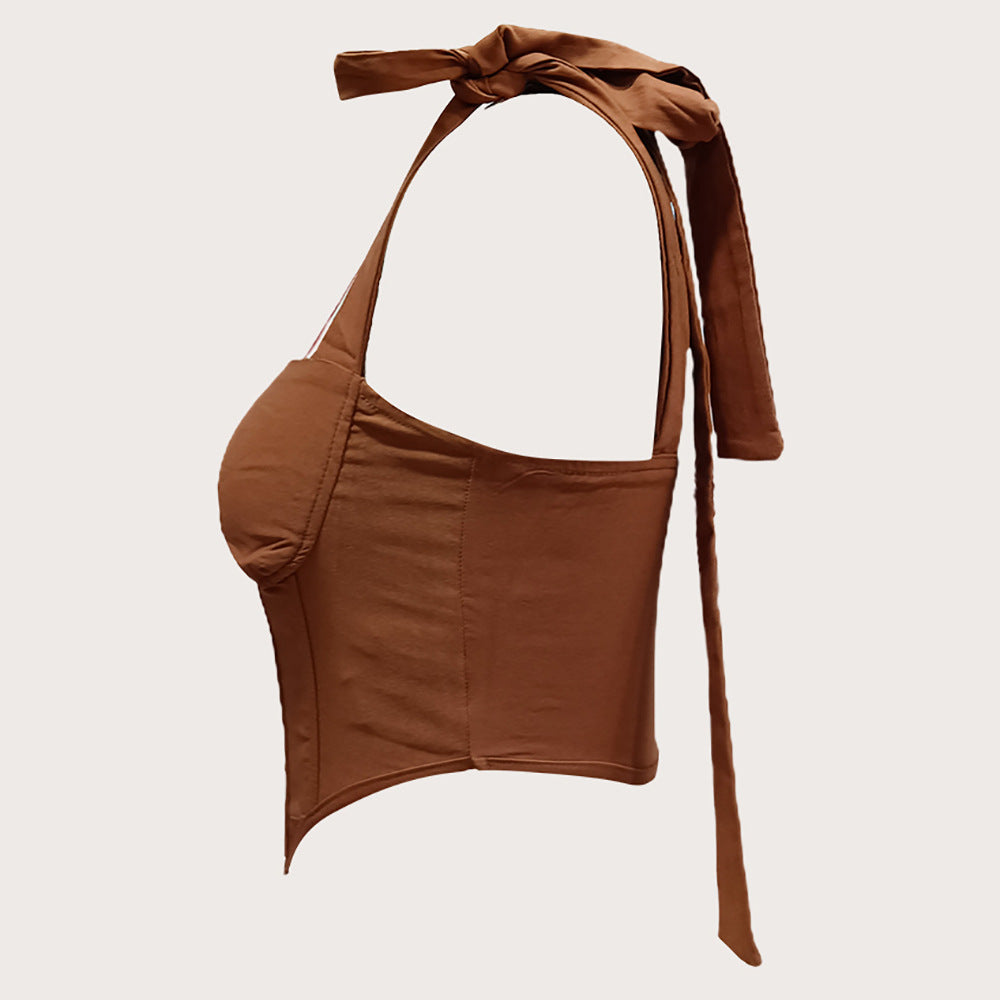 Reine sexy kleine Sling-Weste, trendige coole Oberbekleidung, raffiniertes Design, Innenbekleidung, Basisgurt, sexy kurzes Oberteil