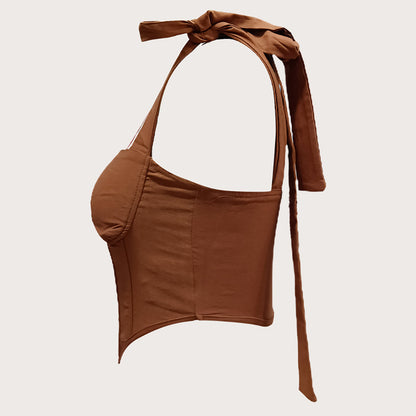 Reine sexy kleine Sling-Weste, trendige coole Oberbekleidung, raffiniertes Design, Innenbekleidung, Basisgurt, sexy kurzes Oberteil