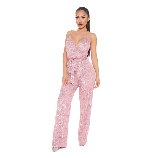 Spring Summer Fashionable Sexy Sling Women Jumpsuit